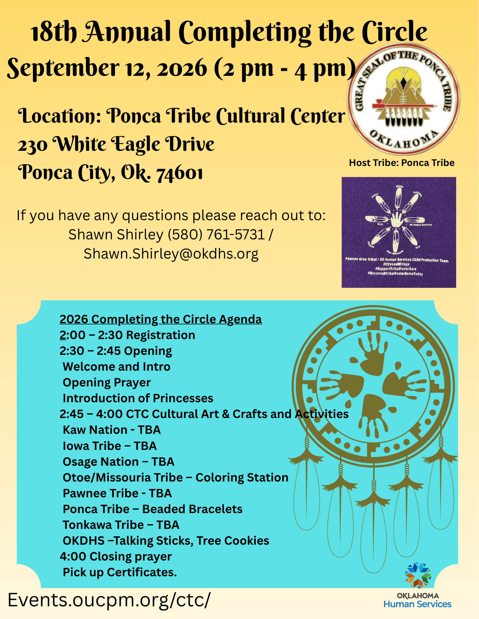 September 12, 2026 CTC flyer and agenda